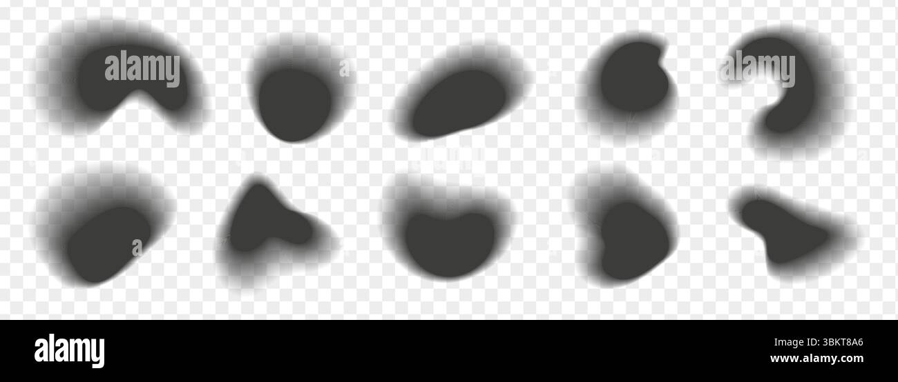Blurred black shape collection Stock Vector