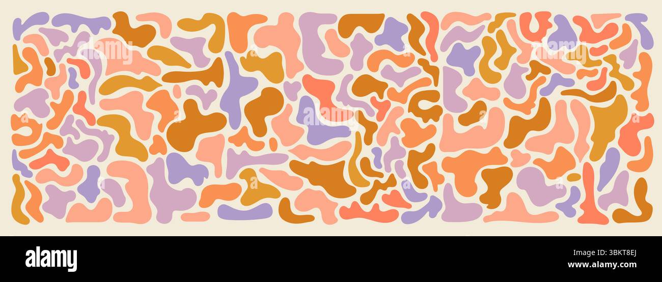 Irregular blobs background. Set of abstract organic shapes Stock Vector ...