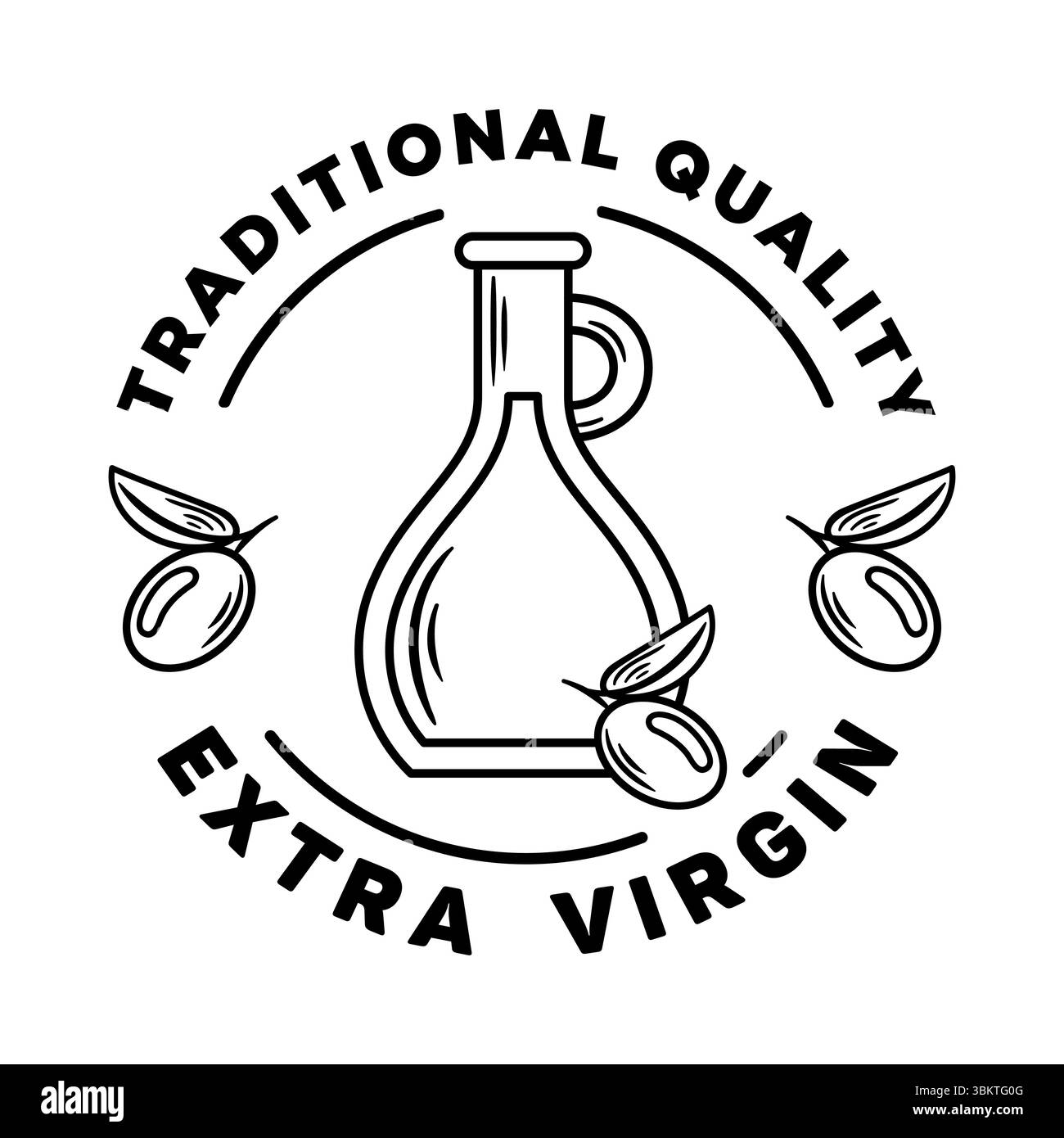 This vector illustration features an olive oil label showcasing an ...