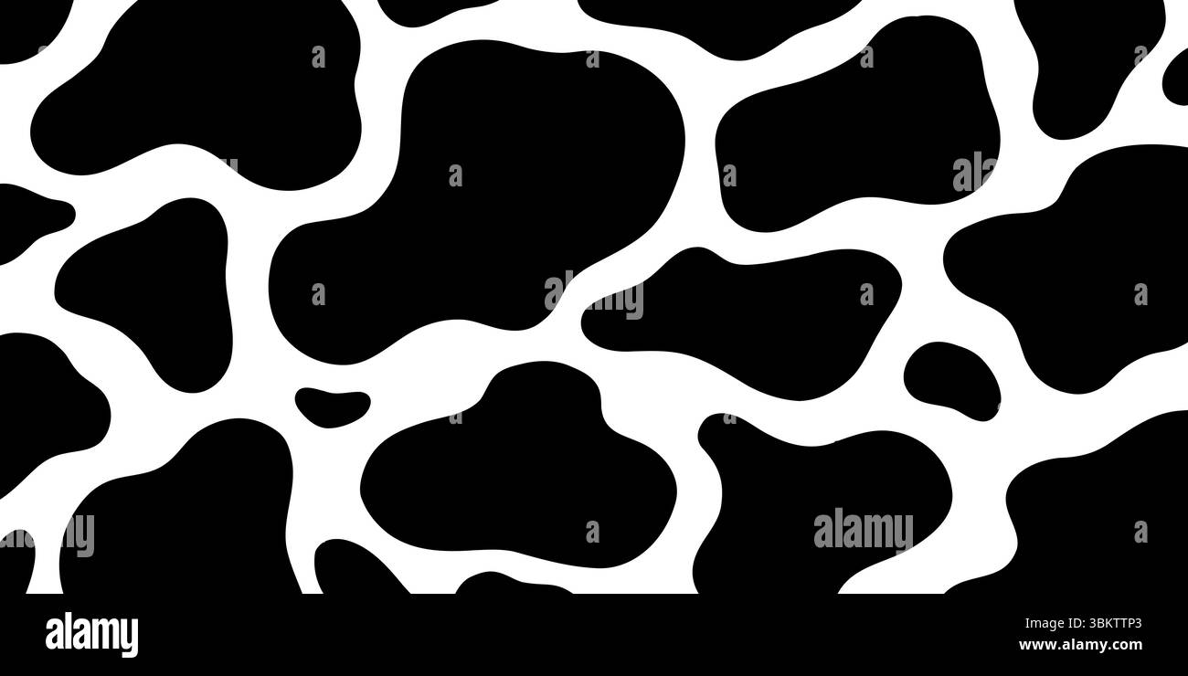 Abstract modern cow skin pattern. Trendy horizontal background, modern ...