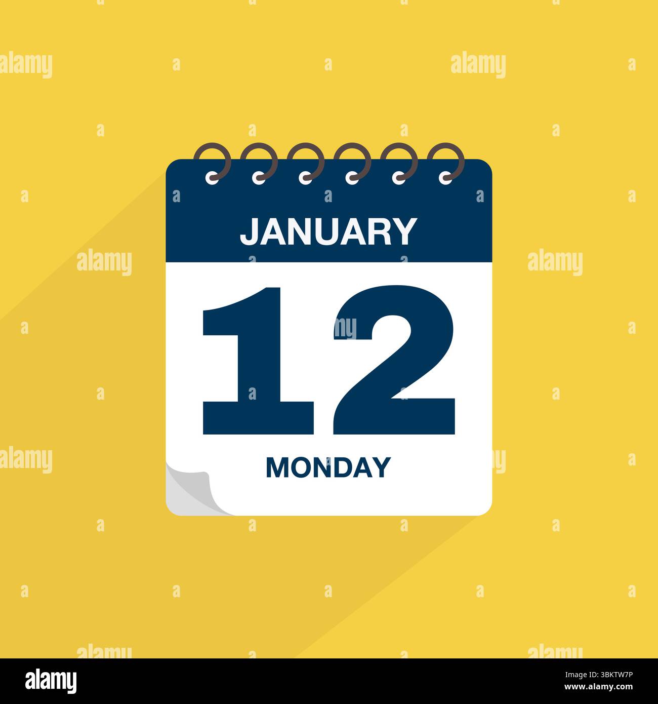 January 12 icon. Calendar date for planning important day with green leaves. January 12th. Banner for holidays and special days. Vector Illustration Stock Vector Image & Art - Alamy