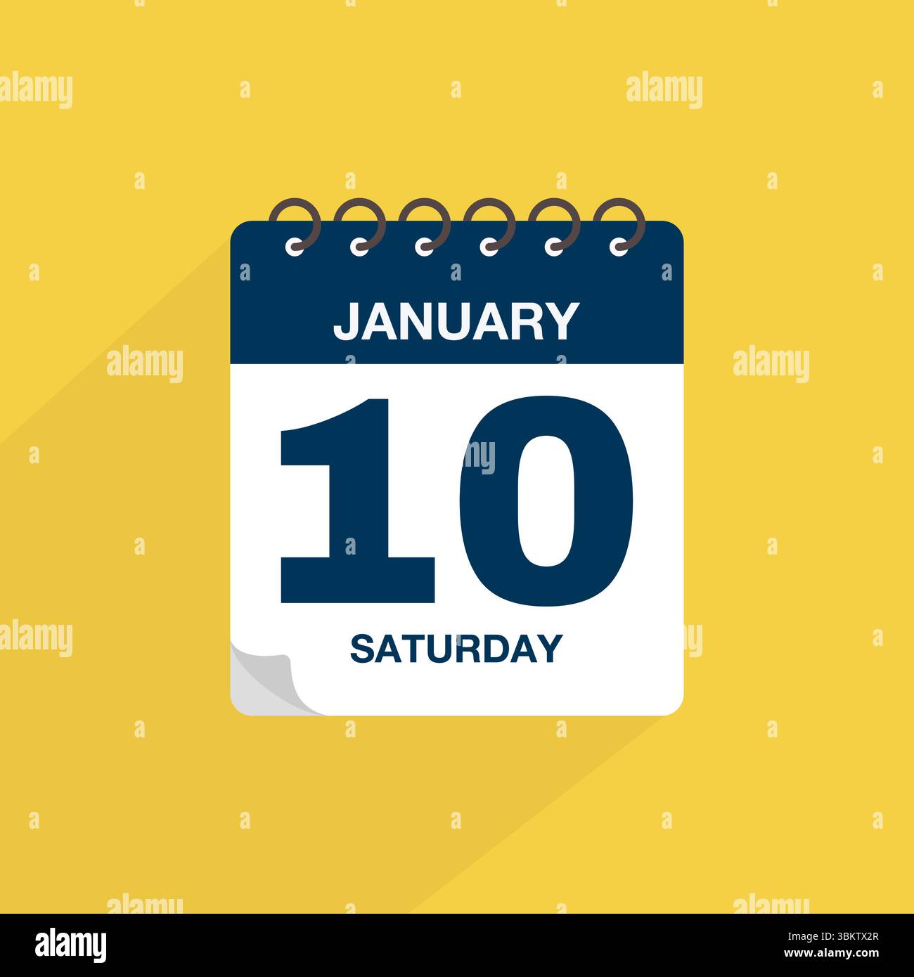 Calendar with date January 10. Day calendar icon vector, event calendar ...