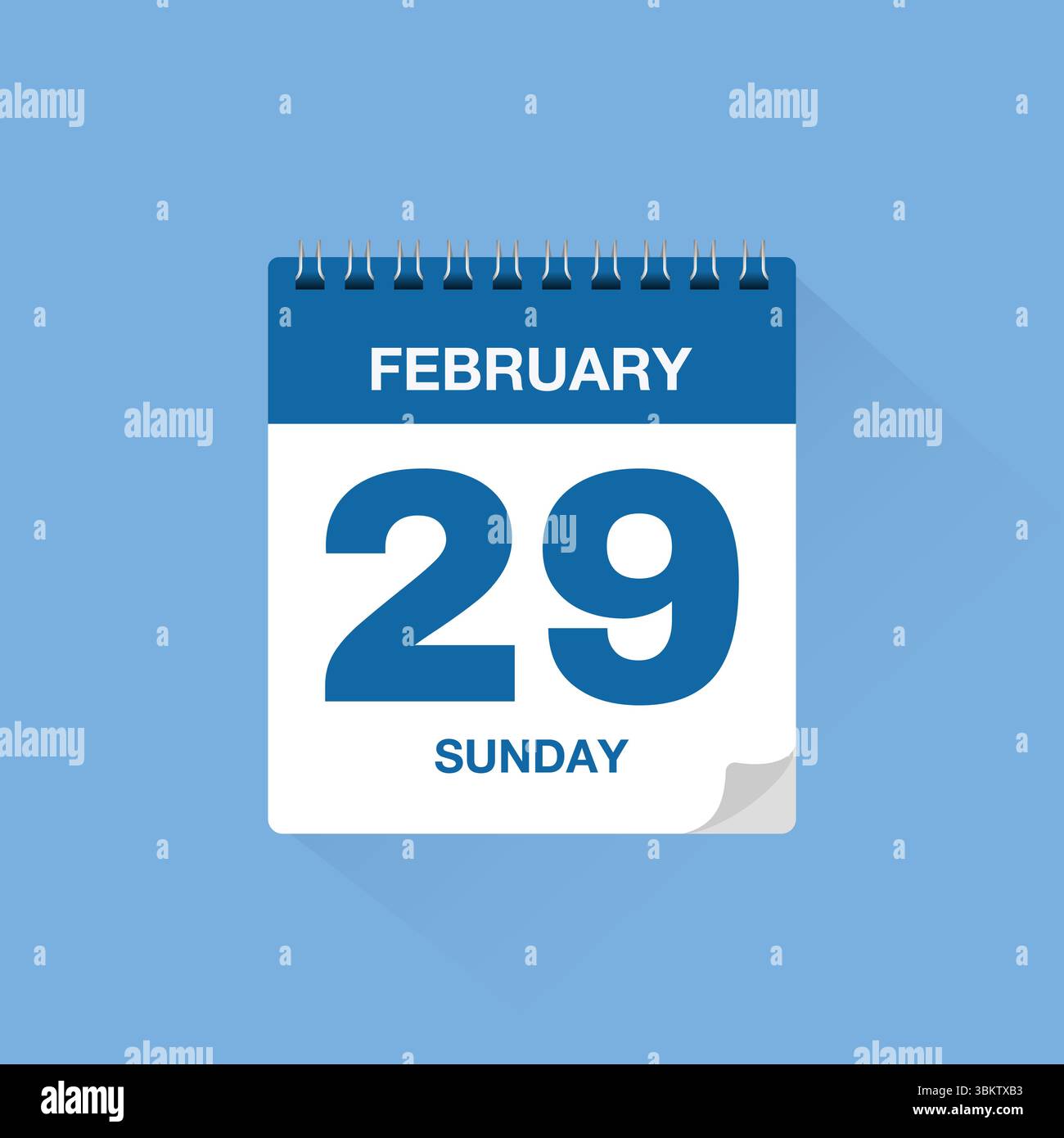 Calendar with date February 29. Day calendar icon vector, event ...