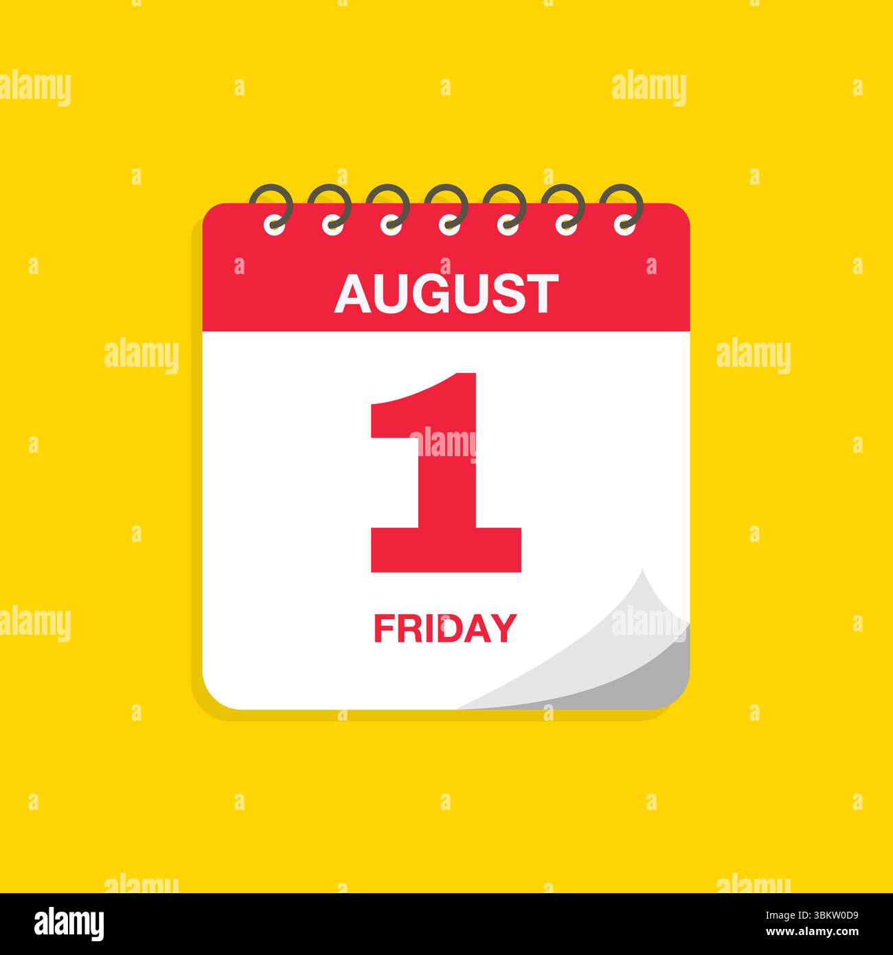 August 1 calendar hi-res stock photography and images - Alamy