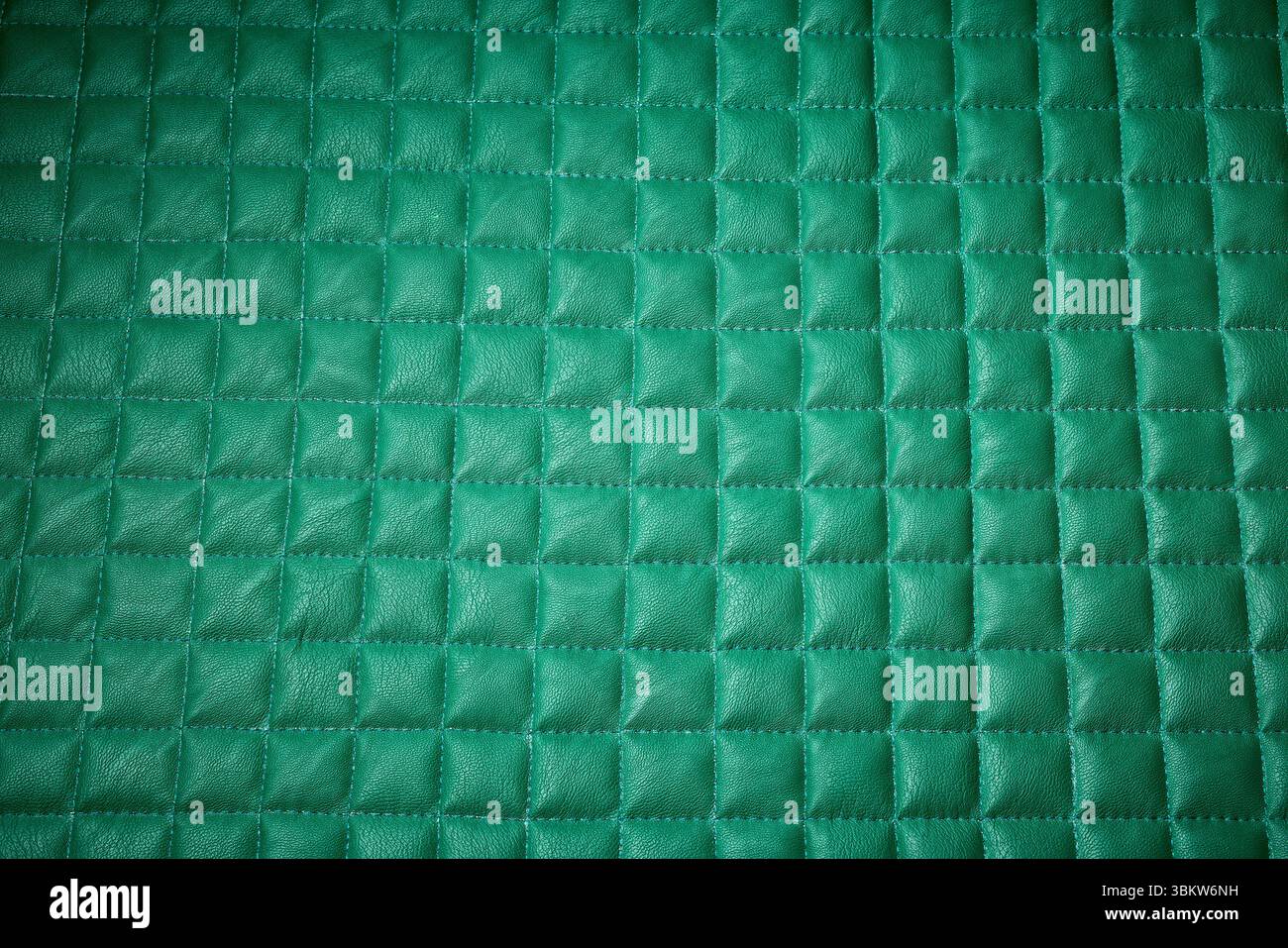 dark green checkered leather background Stock Photo