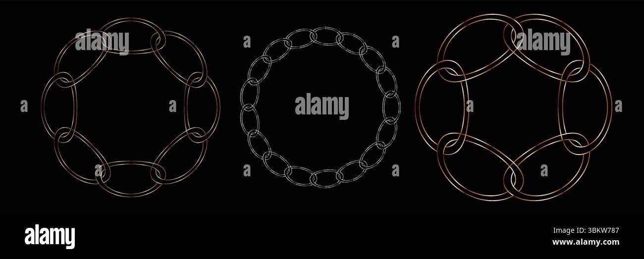 Metal chain pattern Stock Vector