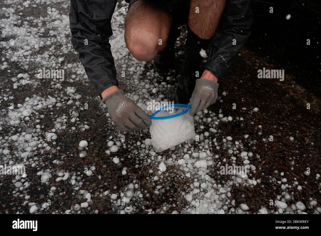 Tony Illenden crouches outside Northern Illinois University's Husky ...