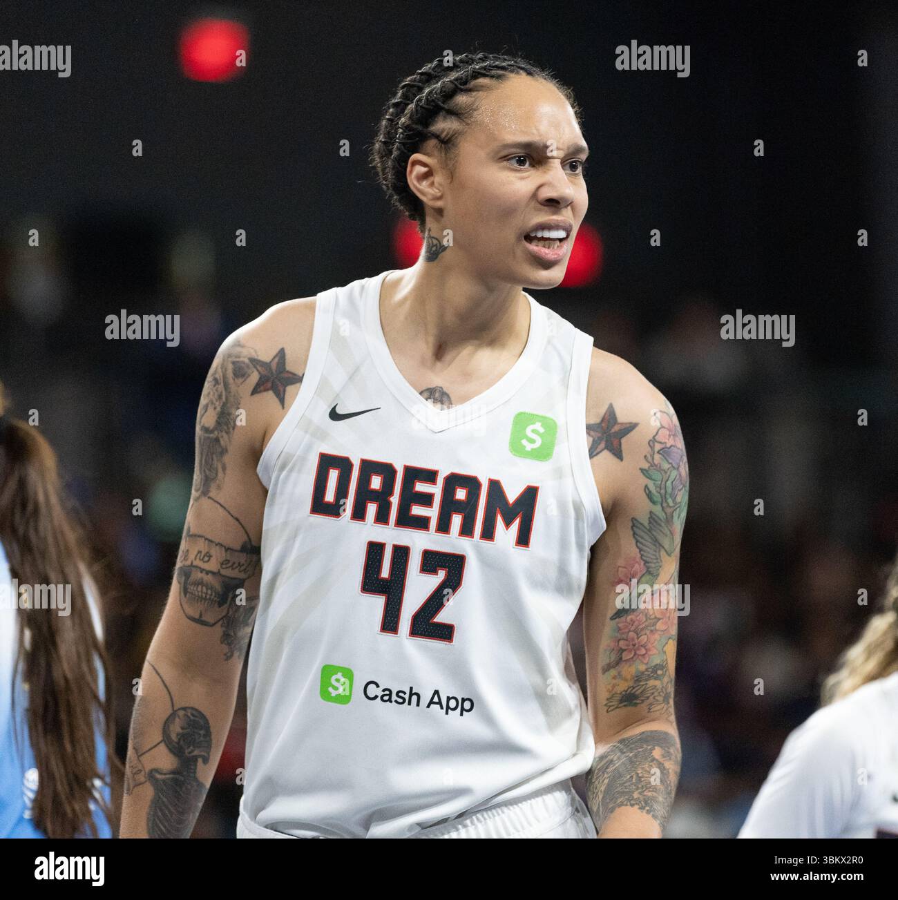 Chicago Sky take on Brittney Griner #42 and the Atlanta Dream at