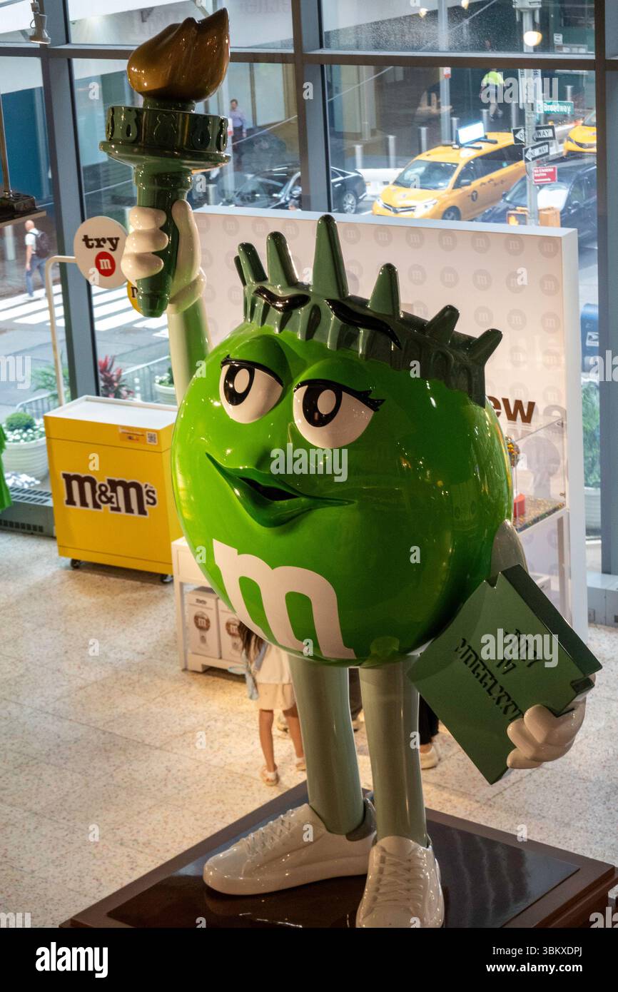 The M&M candy store in Times Square is a huge tourist attraction