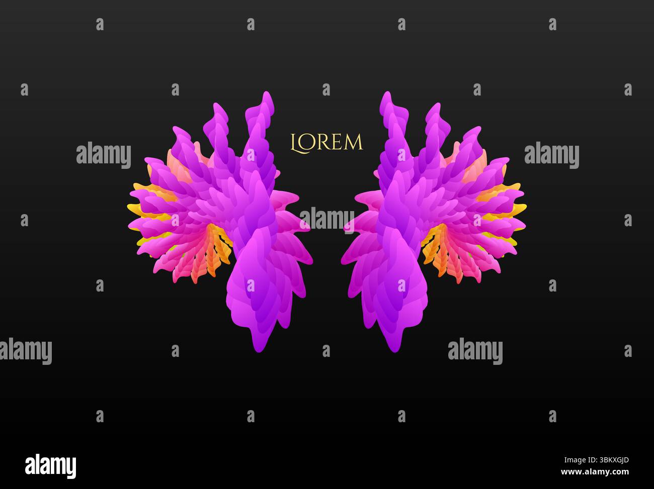 Decorative element for banner, card, poster or web design. Vector art illustration with dynamic effect. Stock Vector