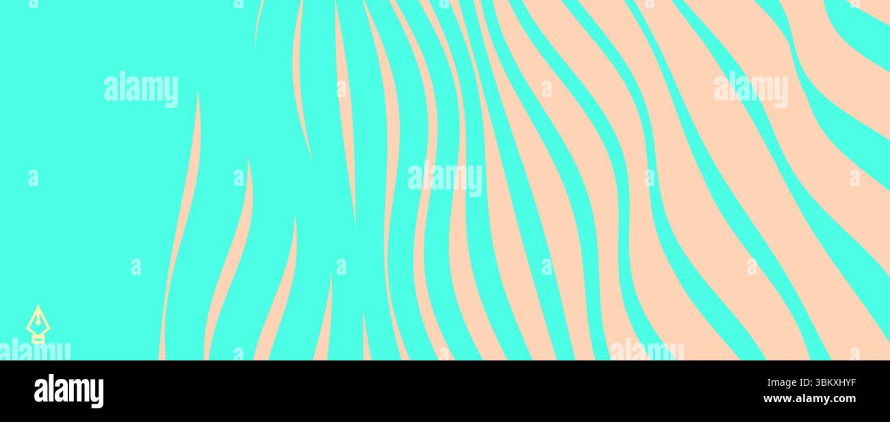 Wavy pattern with optical illusion. Abstract striped background. Vector illustration with wry lines. Stock Vector