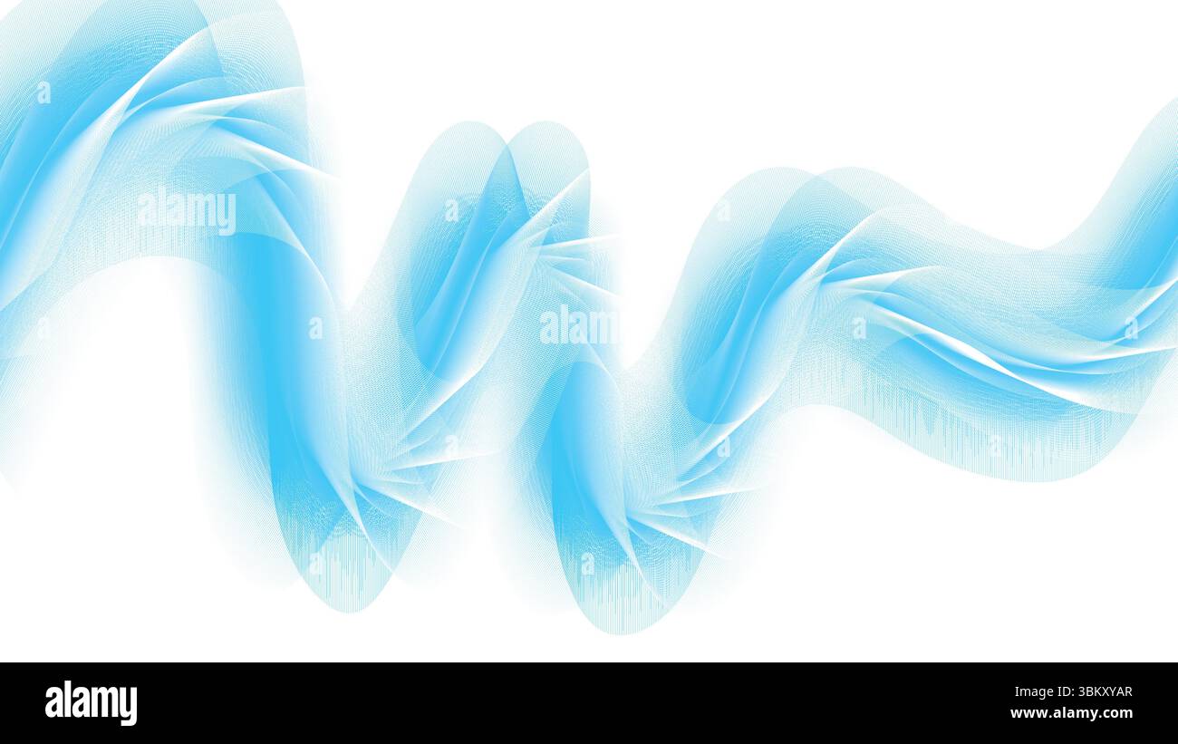 Abstract glowing wave lines on white background. Dynamic wave pattern. Modern flowing wavy lines. Stock Vector