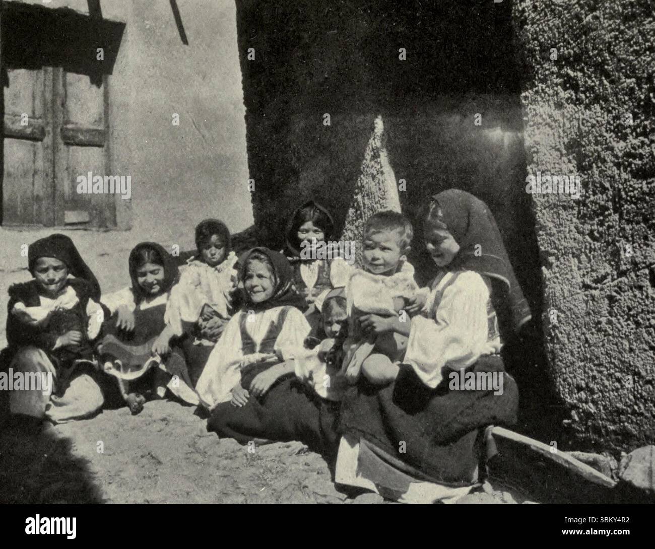 The Children of Desulo, Sardinia, circa 1911 Stock Photo