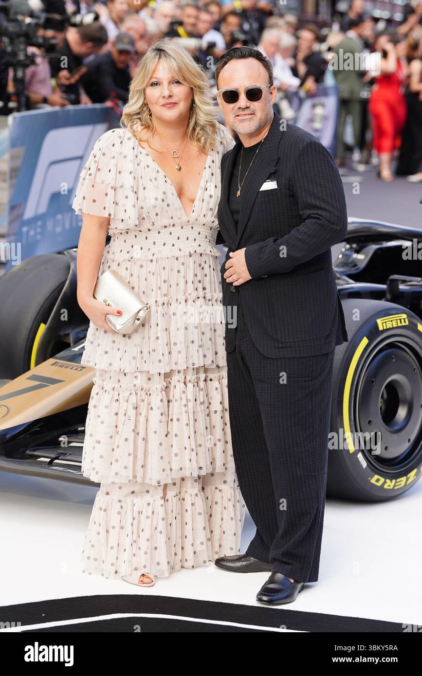 Joseph Balderrama (right) attending the F1 The Movie European premiere