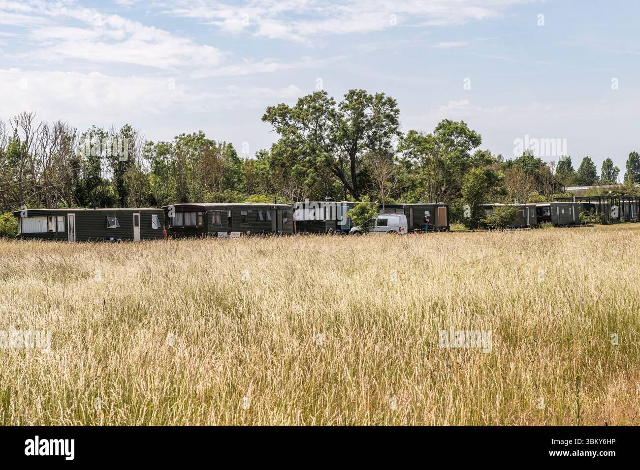 Staff accommodation on Osea Island, Essex, UK. Luxury apartments and houses are available to rent on this discreet and inaccessible island Stock Photo