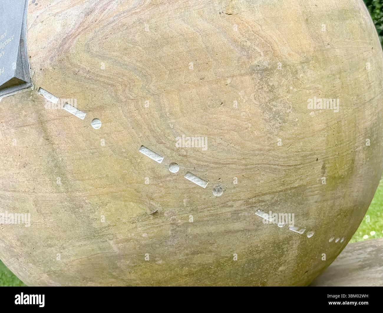 Signals Intelligence and Communications Security Memorial, National Memorial Arboretum, Alrewas, Staffordshire - Smartphone Captured Stock Image