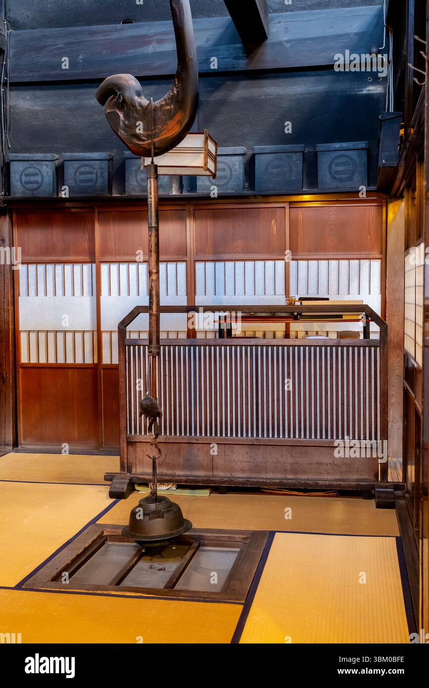 Historic interior, Takayama, Japan Stock Photo