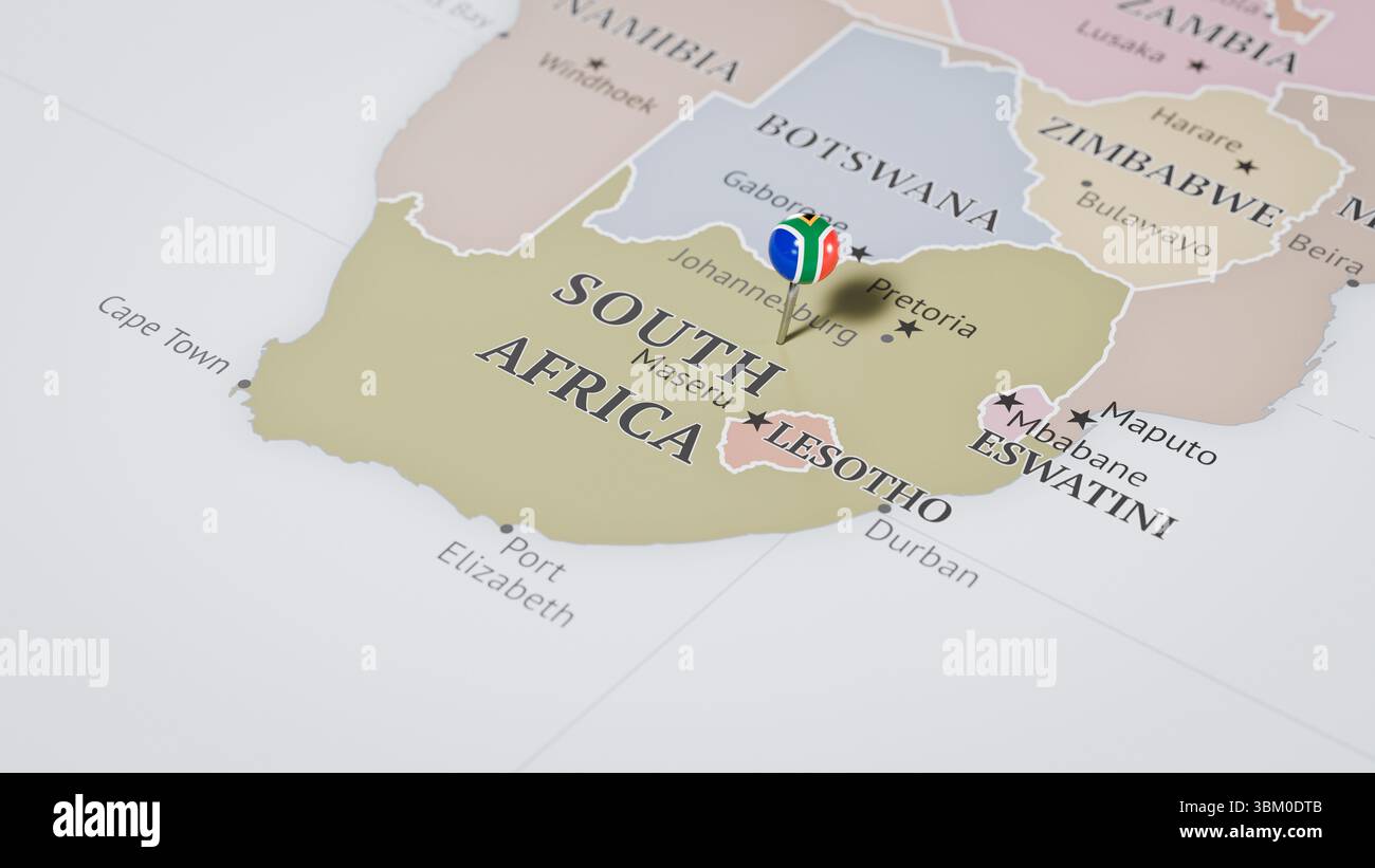 African Flags South African Flag Waving in Stock Footage Video (100
