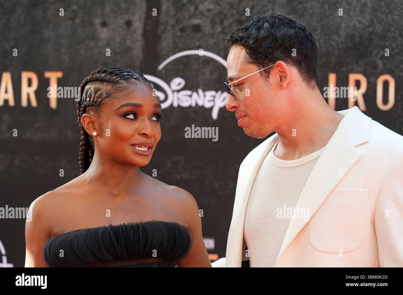 Dominique Thorne, left, and Anthony Ramos pose together at the premiere