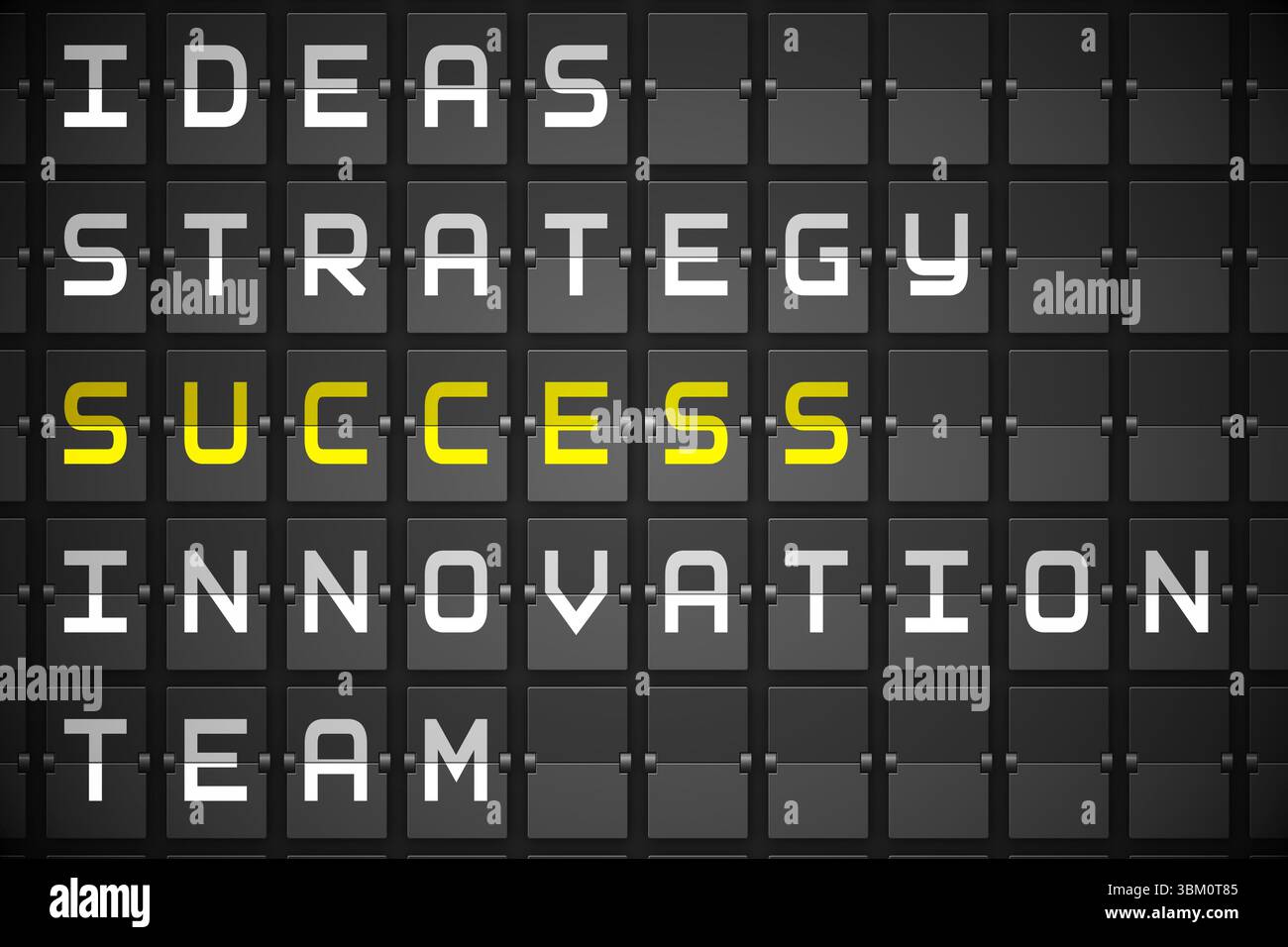 Success buzzwords on black mechanical board Stock Photo