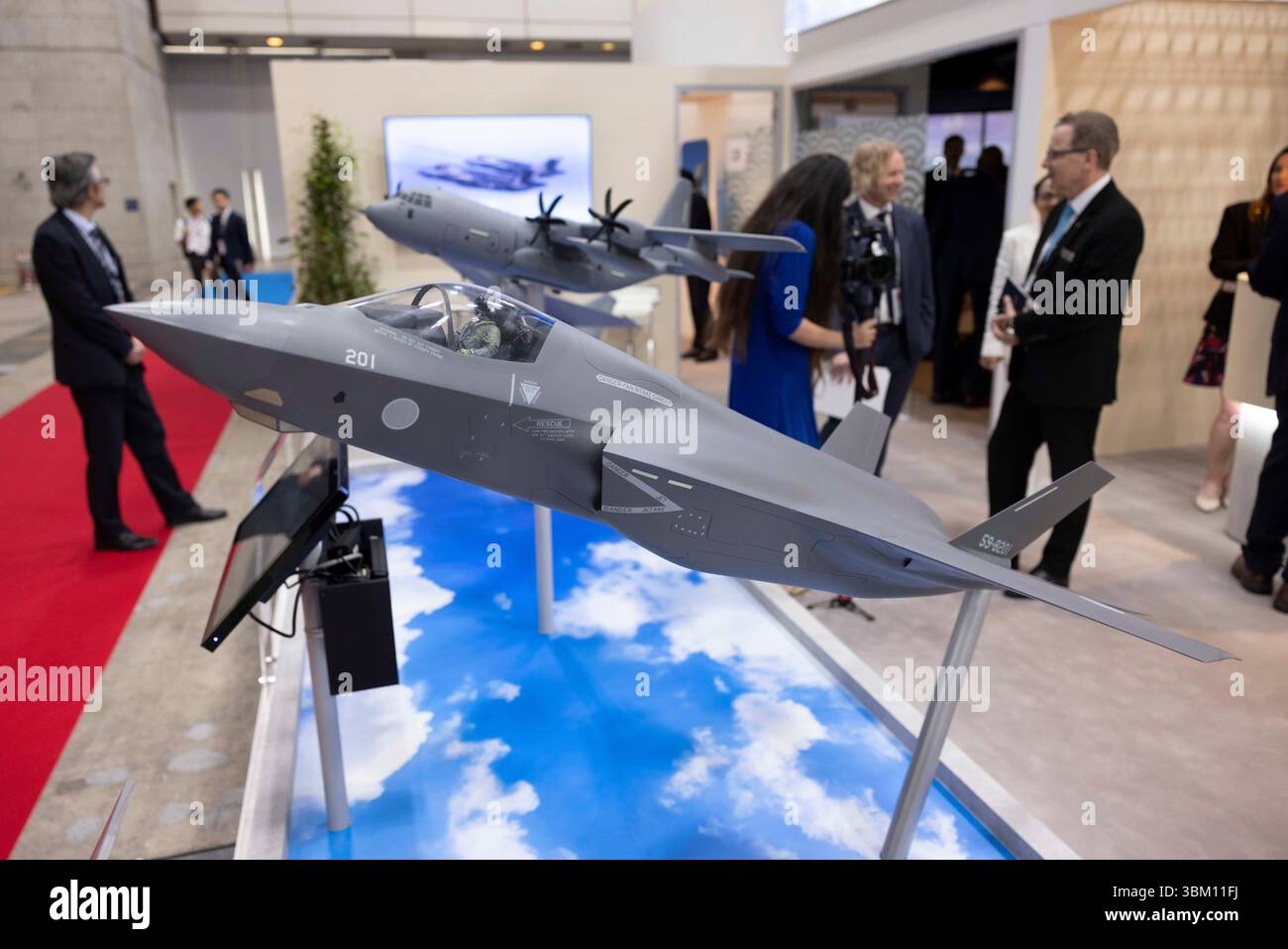 Chiba, Japan. 21st May, 2025. F35 model at Lockheed Martin booth at ...