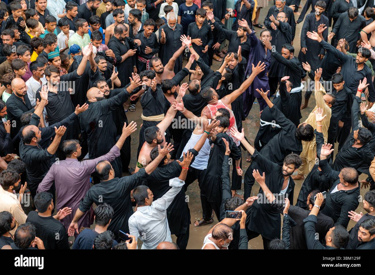 Pakistan , Punjab - July 29, 2023: Ashura Islamic holy day for Shia ...