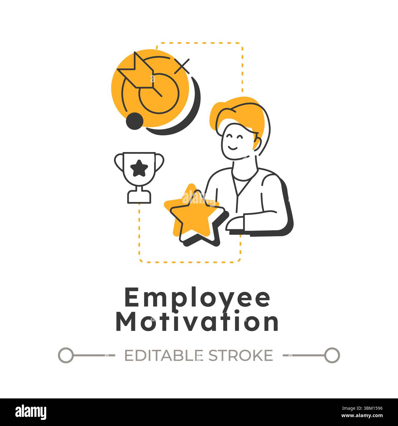 Employee motivation modern linear concept icon Stock Vector Image & Art ...