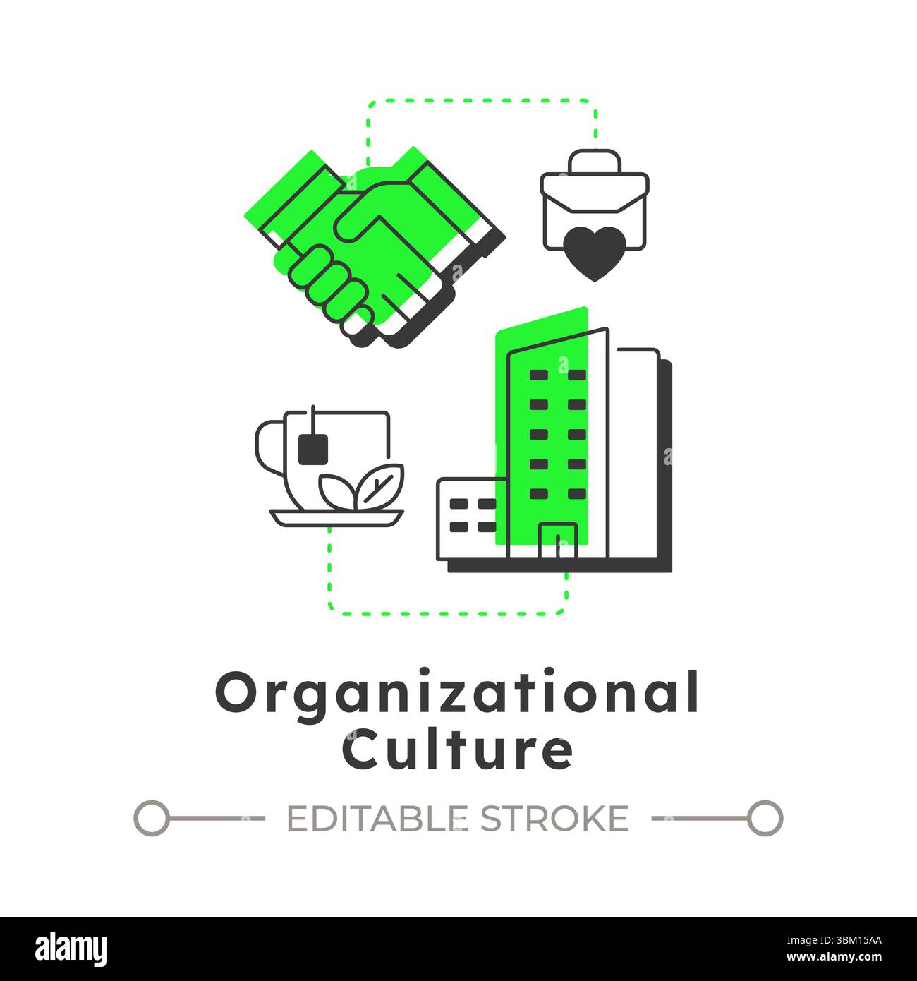 Organizational culture modern linear concept icon Stock Vector Image ...