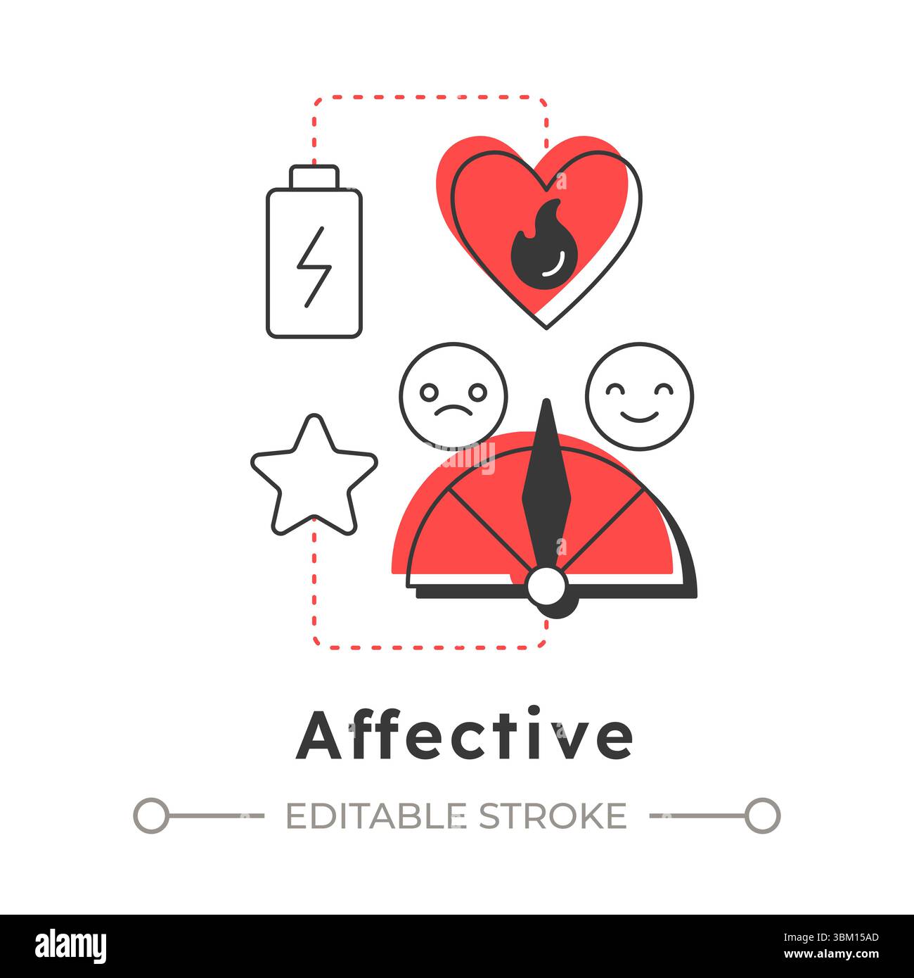 Affective modern linear concept icon Stock Vector Image & Art - Alamy