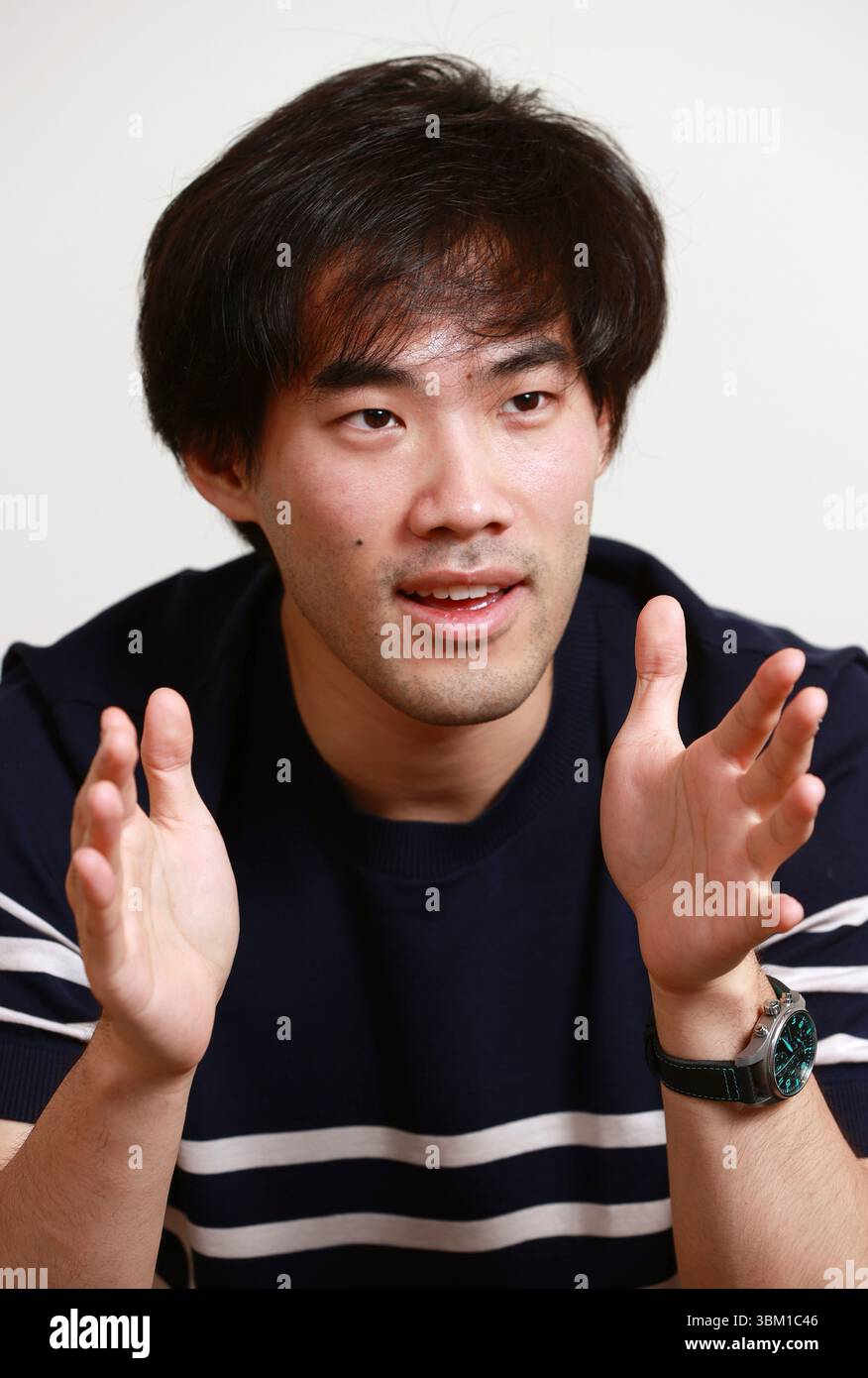 Chinese-Canadian pianist Bruce Xiaoyu Liu speaks during an interview in ...