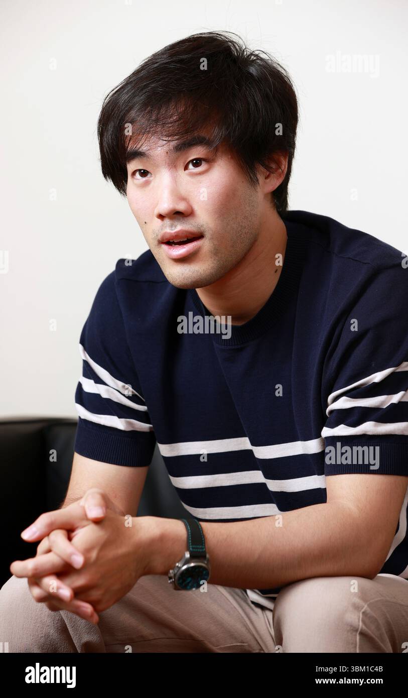 Chinese-Canadian pianist Bruce Xiaoyu Liu speaks during an interview in ...