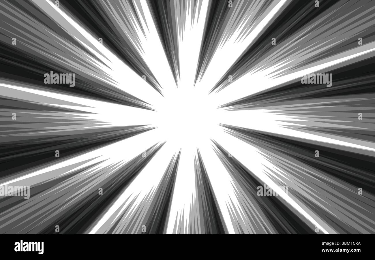 Comic book action line background. Manga speed frame, superhero action ...