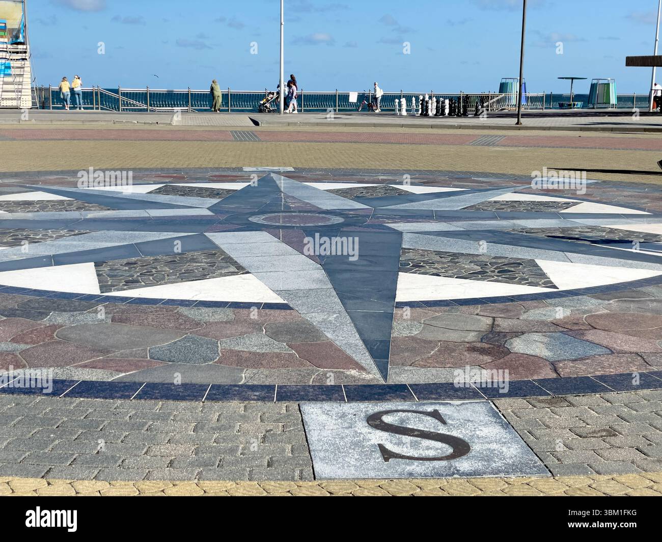 Zelenogradsk, Russia, 31 August, 2024, Wind Rose sign on earth at ...