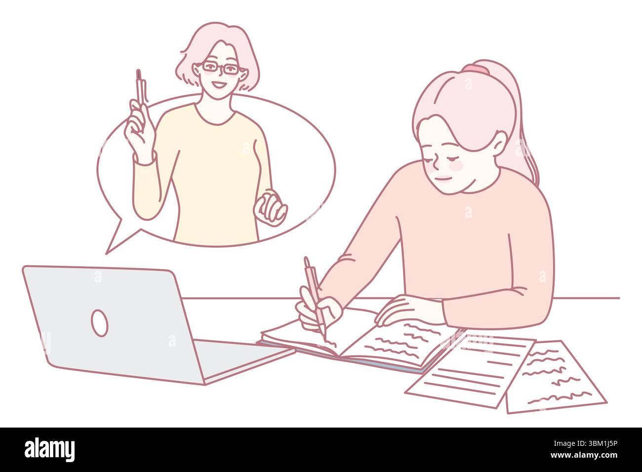 Focused learning clipart hi-res stock photography and images - Alamy