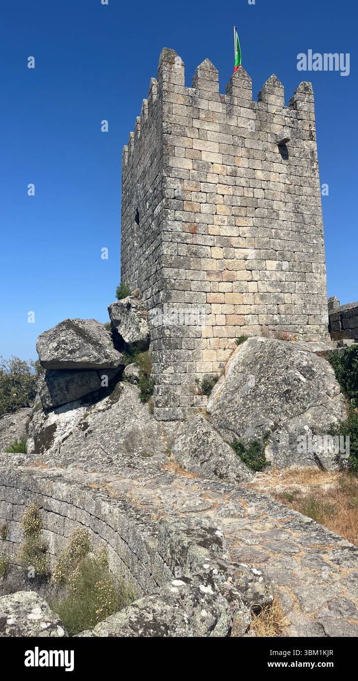 Photographs of the imposing medieval castle of Sortelha, located in the ...