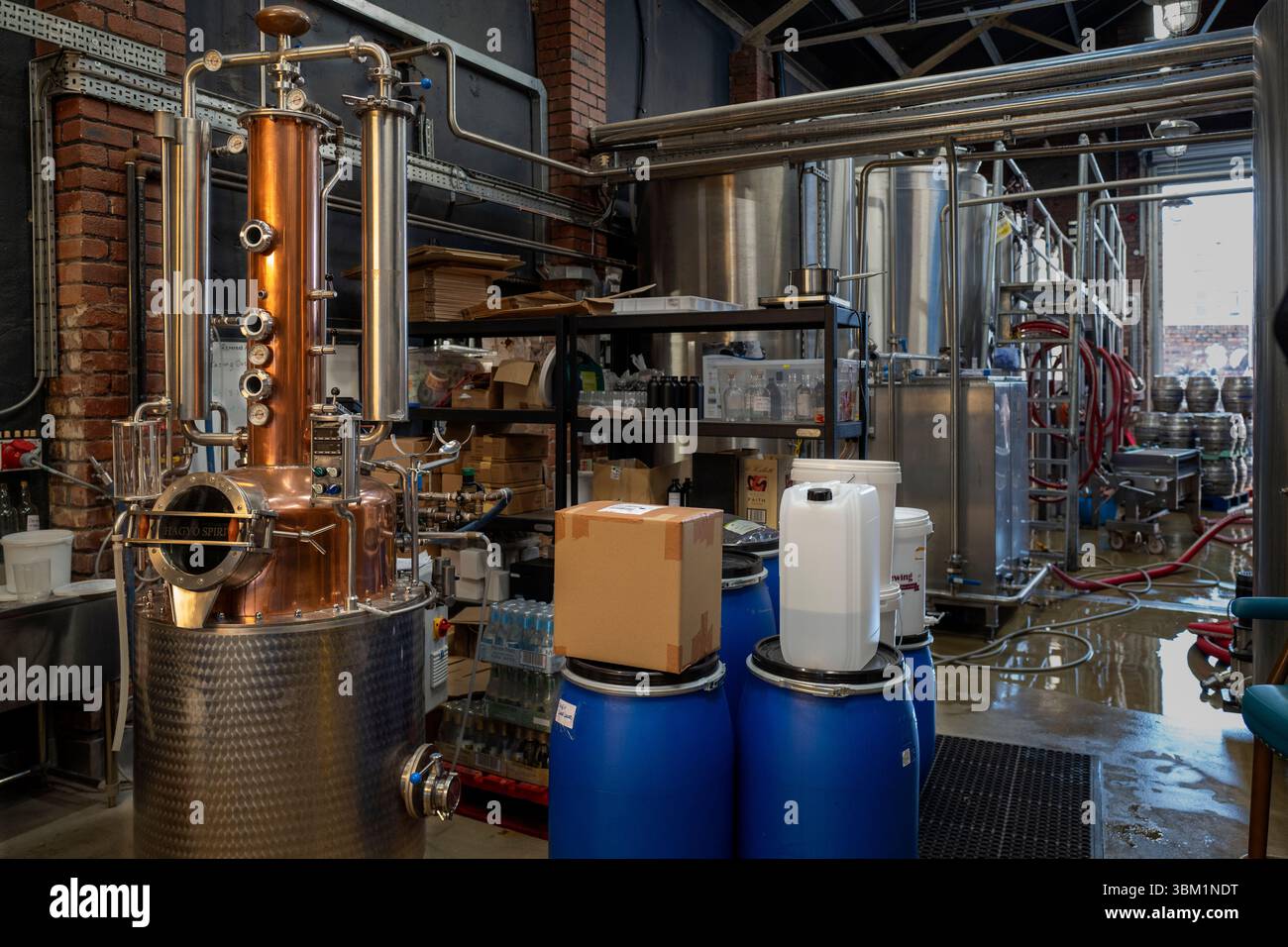 The gin making process photographed in a boutique gin distillery in ...