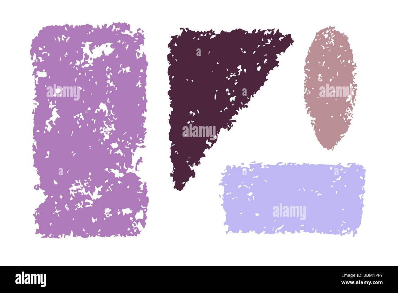Set of colored chalk texture Stock Vector