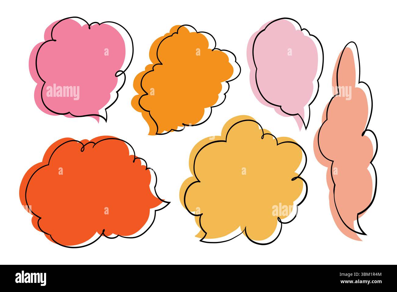 Set of boho style irregular text box Stock Vector