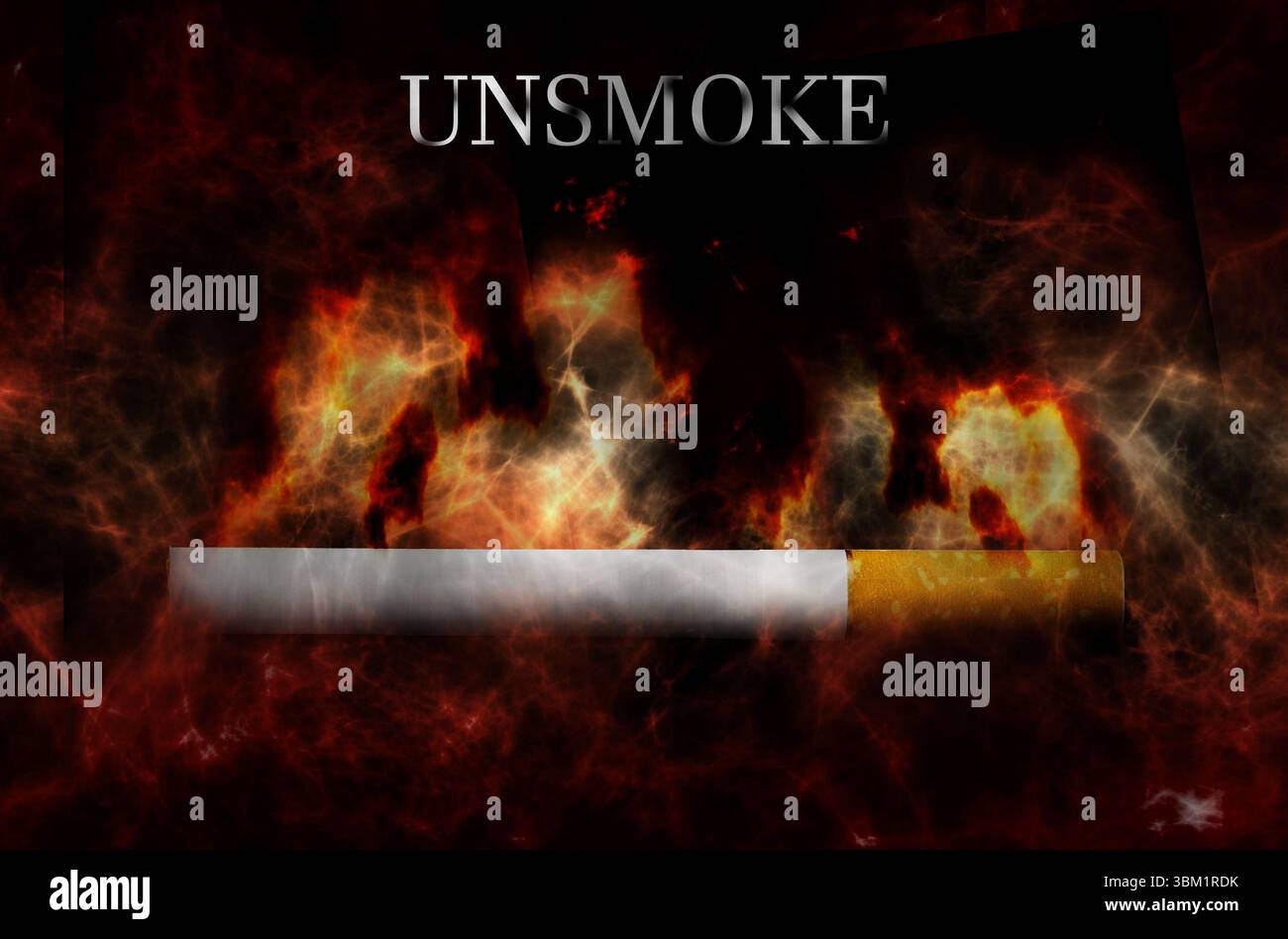 conceptual image about the Unsmoke campaign Stock Photo