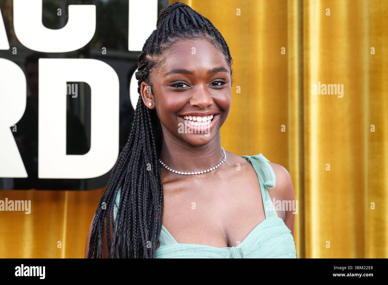 BEVERLY HILLS, LOS ANGELES, CALIFORNIA, USA - JUNE 20: Actress Kyrie McAlpin arrives at the 5th Annual Hollywood Unlocked Impact Awards held at the Wilshire Garden Courtyard at The Beverly Hilton Hotel on June 20, 2025 in Beverly Hills, Los Angeles, California, United States. (Photo by Xavier Collin/Image Press Agency) Stock Photo