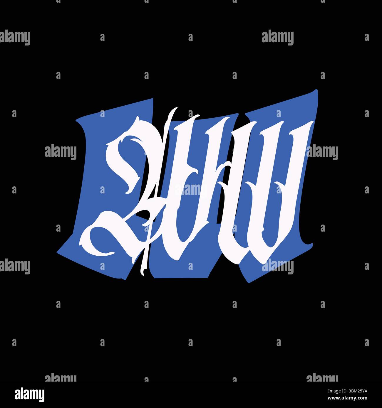 Monogram Medieval Lettering A Gothic letter made in the old medieval style. Vector. Calligraphy and ...