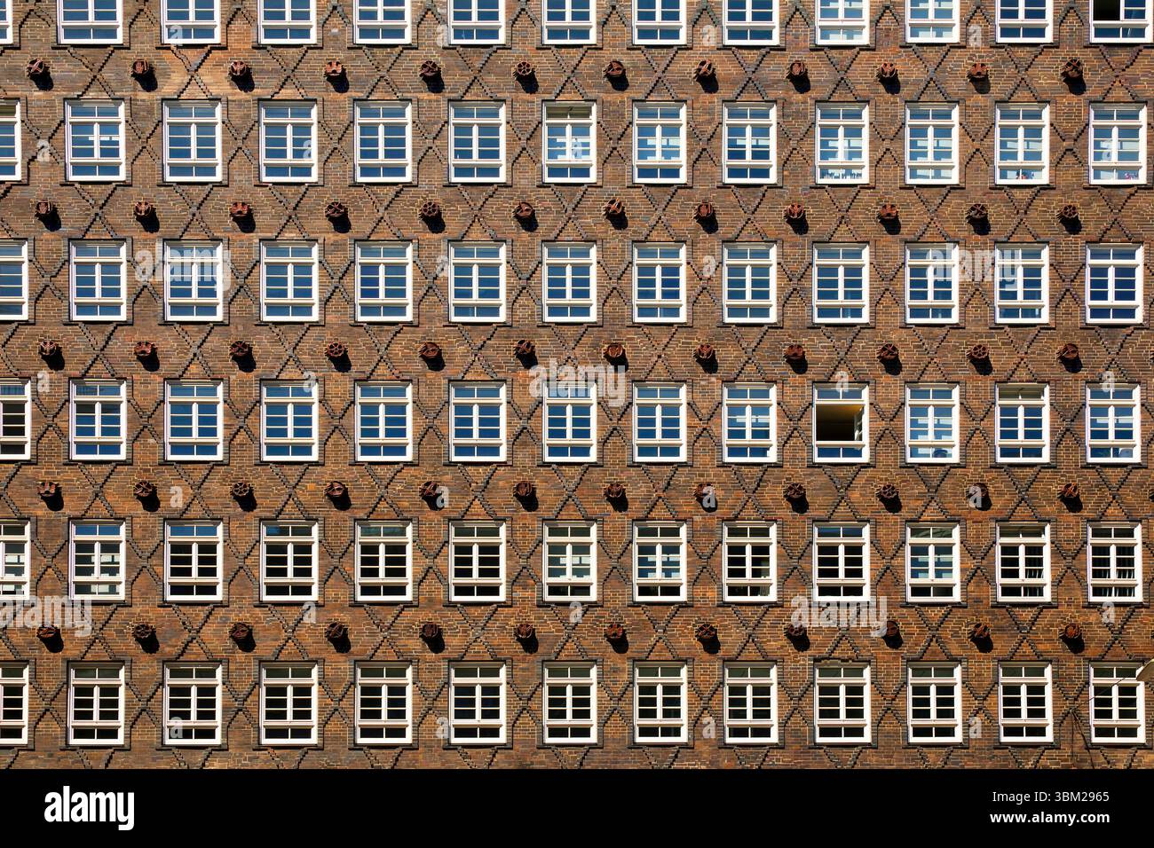 facade of the Sprinkenhof, brick expressionism in the Kontorhaus district, Germany, Hamburg, Hamburg Stock Photo