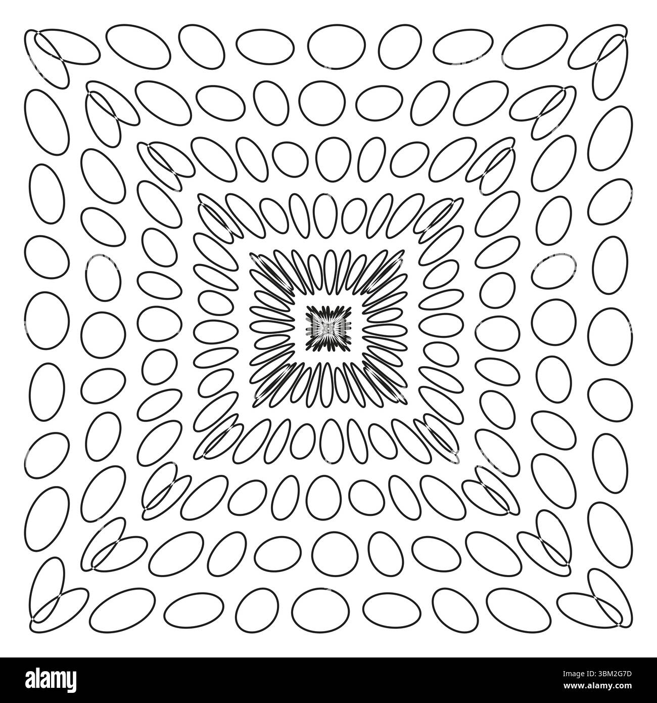 Circle icon pattern. White oval design. Minimalist shape illustration ...