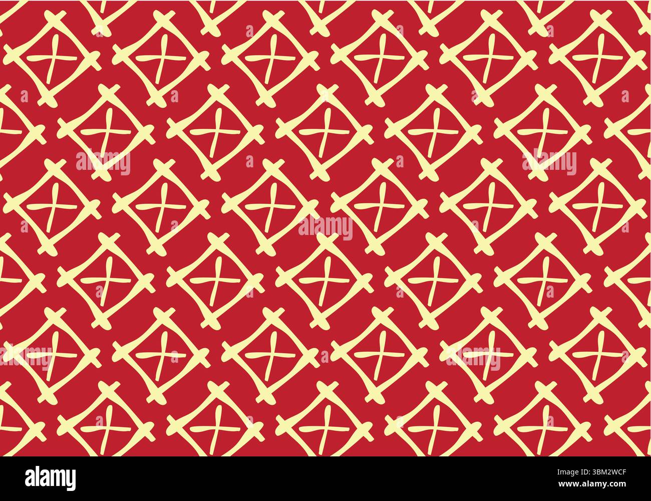 African Bogolan printed fabric Stock Vector