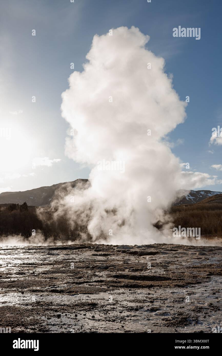 The hot springs and geysers in Iceland Stock Photo - Alamy