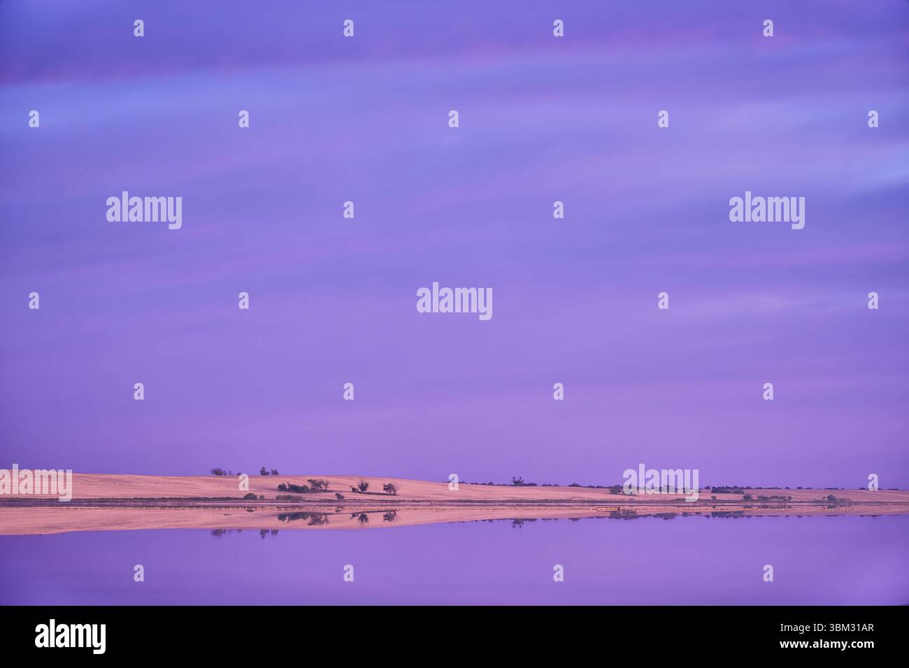Lake Tyrrell Blue Hour Stock Photo