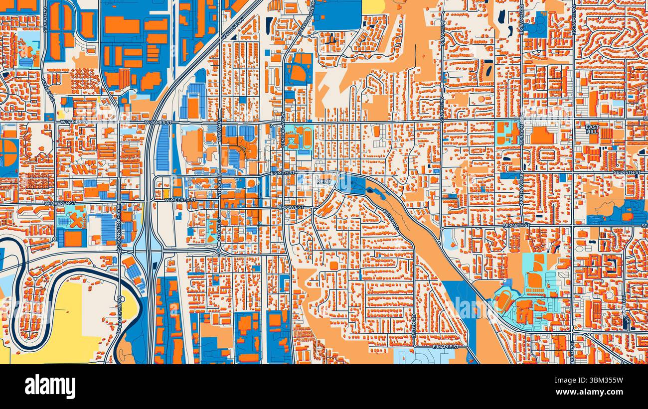 Kent map hi-res stock photography and images - Alamy