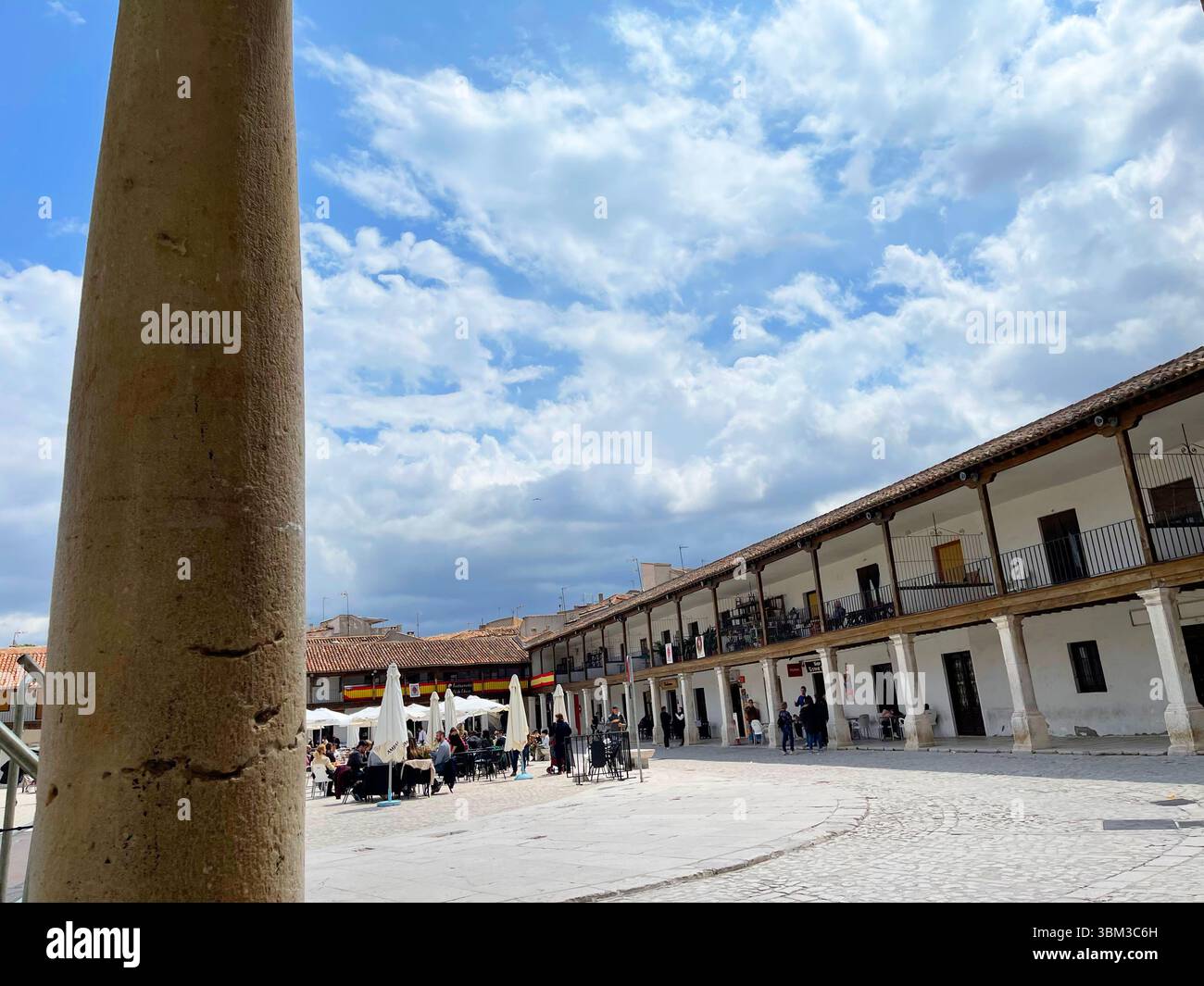 Plaza Mayor. Colmenar de Oreja, Madrid province, Spain. - Smartphone Captured Stock Image