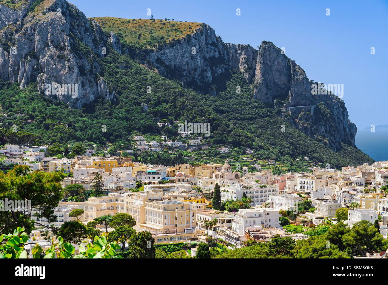 Capri Island, Italy landscape with vibrant architecture creating a ...