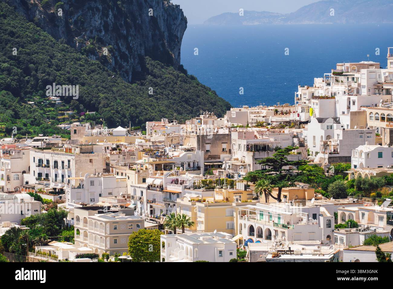 Capri Island, Italy landscape with vibrant architecture creating a ...